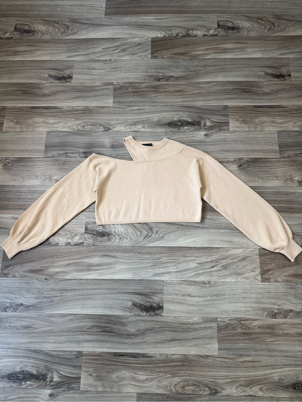 Michael Costello x Revolve Asym Cut Out Dolman Sweater in Nude Size Small